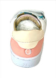 SHOESME BN24S012-G WHITE/LIGHT BLUE/PINK ELASTICATED LACE/ VELCRO TRAINER
