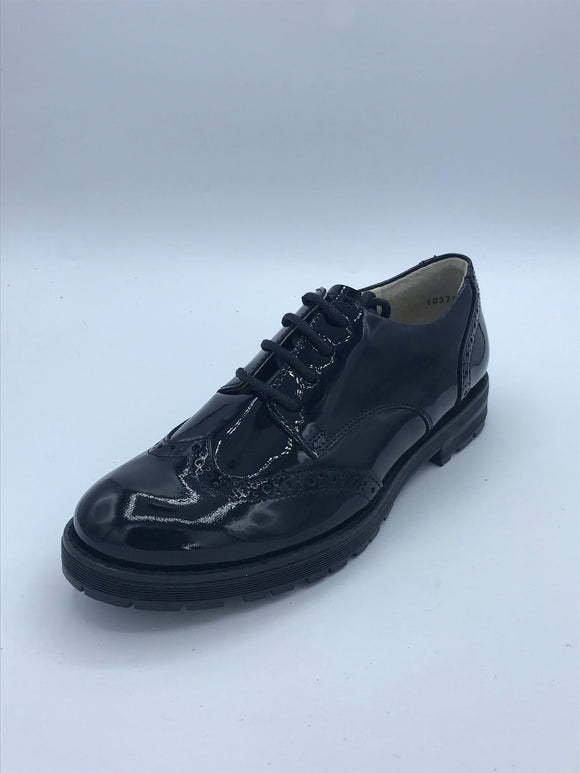 FRODDO CHARLIE 4130080-1 BLACK PATENT BROGUE LACE SHOE
