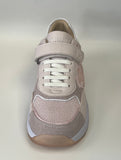 SHOESME ST23S006-H PINK/WHITE ELASTICATED LACE/ VELCRO TRAINER