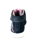 TT KIDS JODIE TEX UNICORN WATERPROOF NAVY ELASTICATED LACE/ VELCRO HI TOP