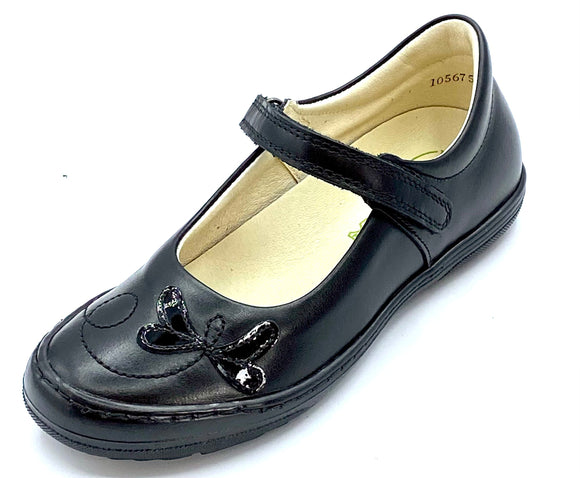 FRODDO MIA DF 3140171-1 BLACK LEATHER DRAGONFLY MARY JANE
