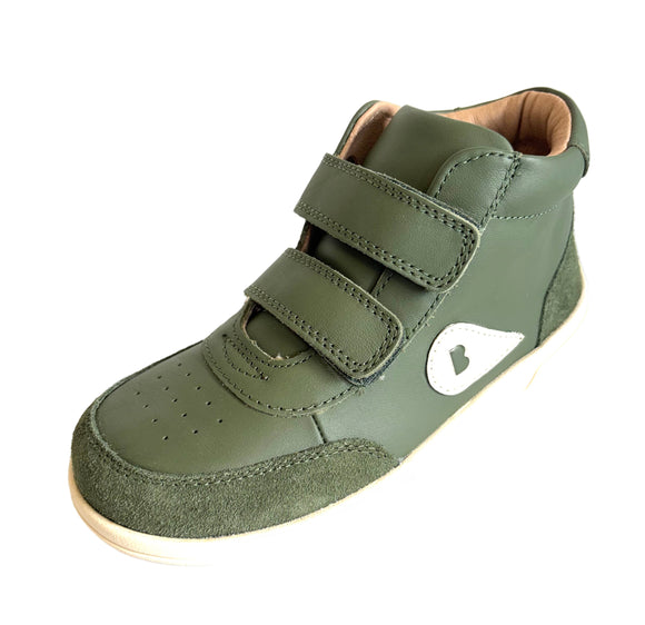 BOBUX KP CHAMP HIGH II BRONZE GREEN LEATHER ANKLE BOOT