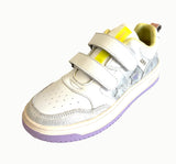 SHOESME NO25S008-B WHITE/SILVER STAR VELCRO TRAINER