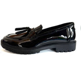 HUSH PUPPIES ABIGAIL CHUNKY TASSEL PATENT LOAFER