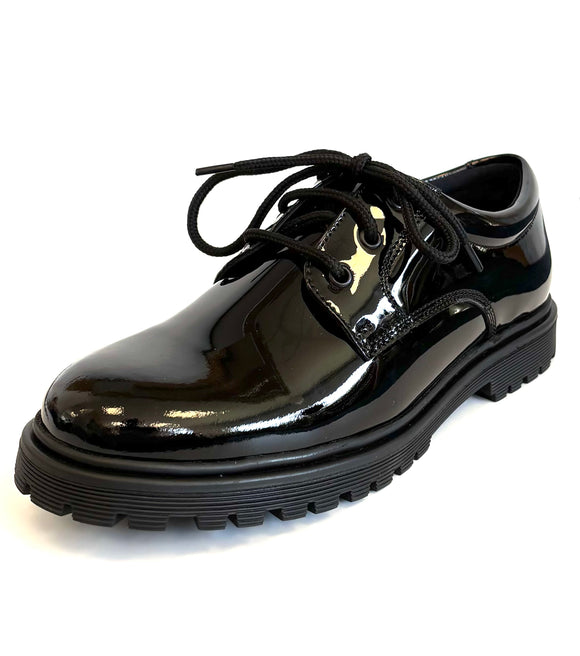 TERM BAILEY BLACK PATENT LEATHER LACE SHOE