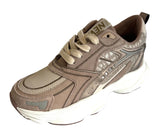 SHOESME TAUPE GOLD LACE TRAINER LW25W006-E