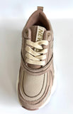 SHOESME TAUPE GOLD LACE TRAINER LW25W006-E