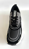 SHOESME BLACK/SILVER LACE TRAINER LW25W006-A