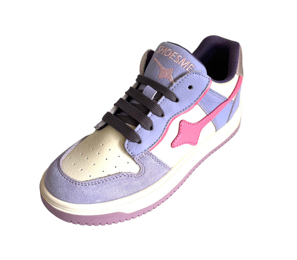 SHOESME NO25W015-D LILAC/PINK LACE/ZIP TRAINER