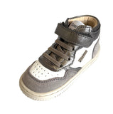 SHOESME BN25-W008-F SILVER SHIMMER ELASTICATED LACE/ VELCRO HI TOP TRAINER (Copy)