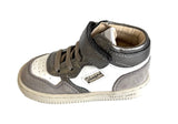 SHOESME BN25-W008-F SILVER SHIMMER ELASTICATED LACE/ VELCRO HI TOP TRAINER (Copy)