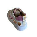 SHOESME SH26S010-A WHITE RAINBOW/BUTTERFLY VELCRO TRAINER