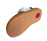 SHOESME BN25S012-A WHITE/ DARK BLUE  ELASTICATED LACE/ VELCRO TRAINER
