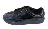 HUSH PUPPIES EVELYN BLACK PATENT LACE