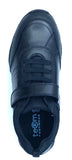 TERM MAXX BLACK LEATHER ELASTIC LACE/VELCRO SHOE